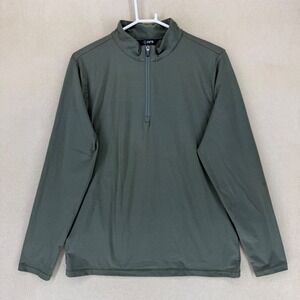Cuts Clothing PYCA PRO Quarter Zip Long Sleeve Pullover Top Men's Size L Green